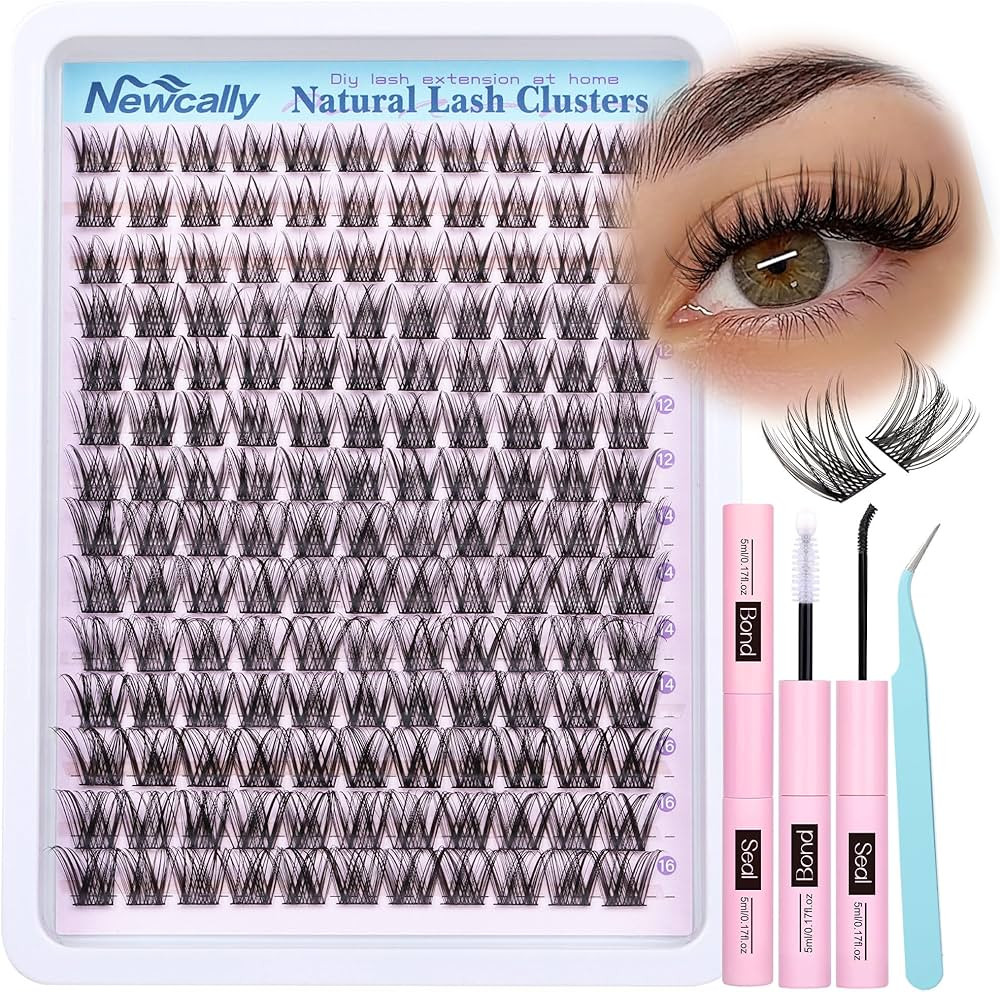 Lash Clusters Kit Wispy Natural Cluster Eyelash Extension Kit DIY Lash Extension Kit C Curl 10-16... | Amazon (US)