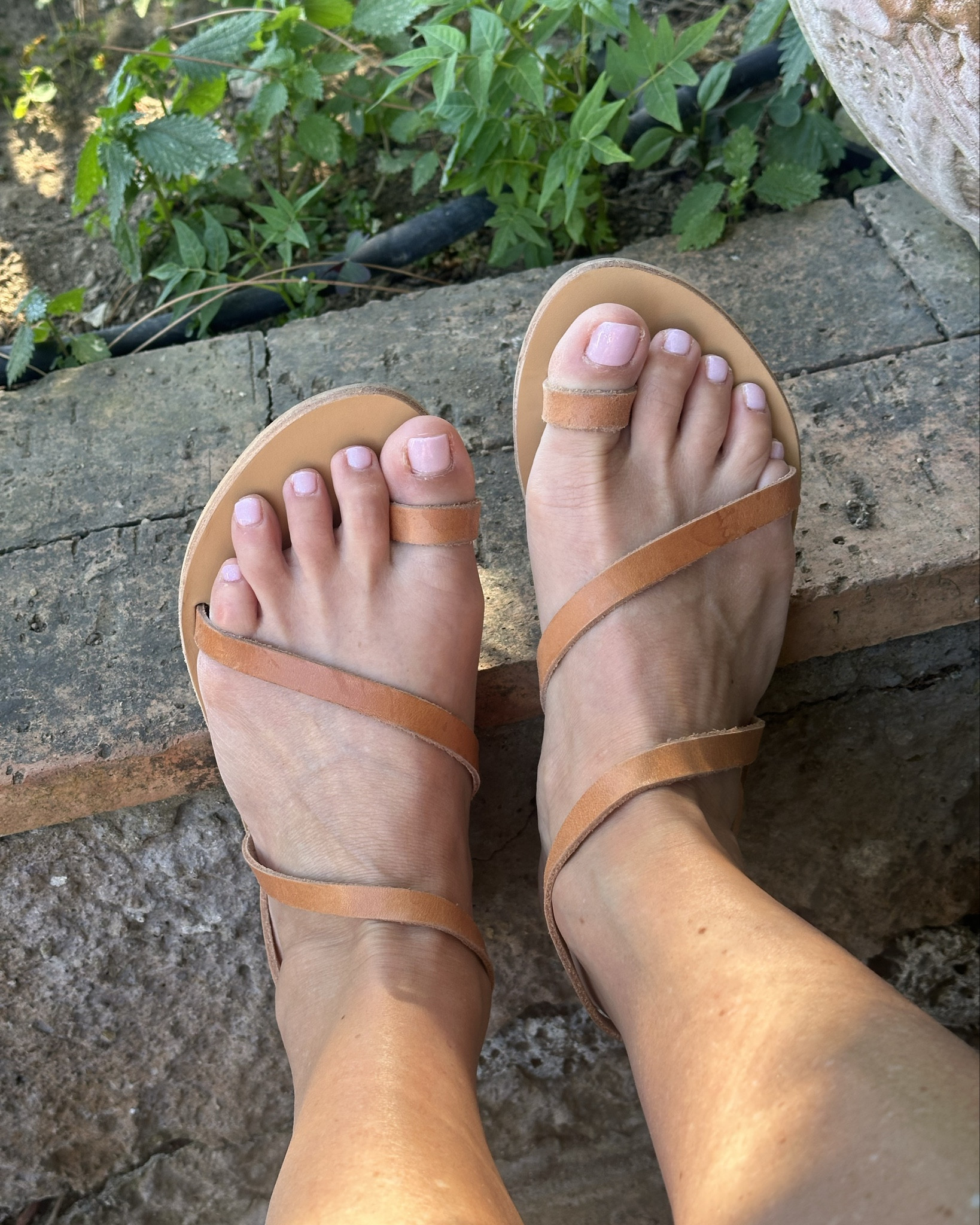 Best sandals! So comfy. They mold to your feet. I walked everywhere in these. Handmade in Greece. And sold by one of my favorite shops that support my values,  Carly Jean Los Angeles! 
