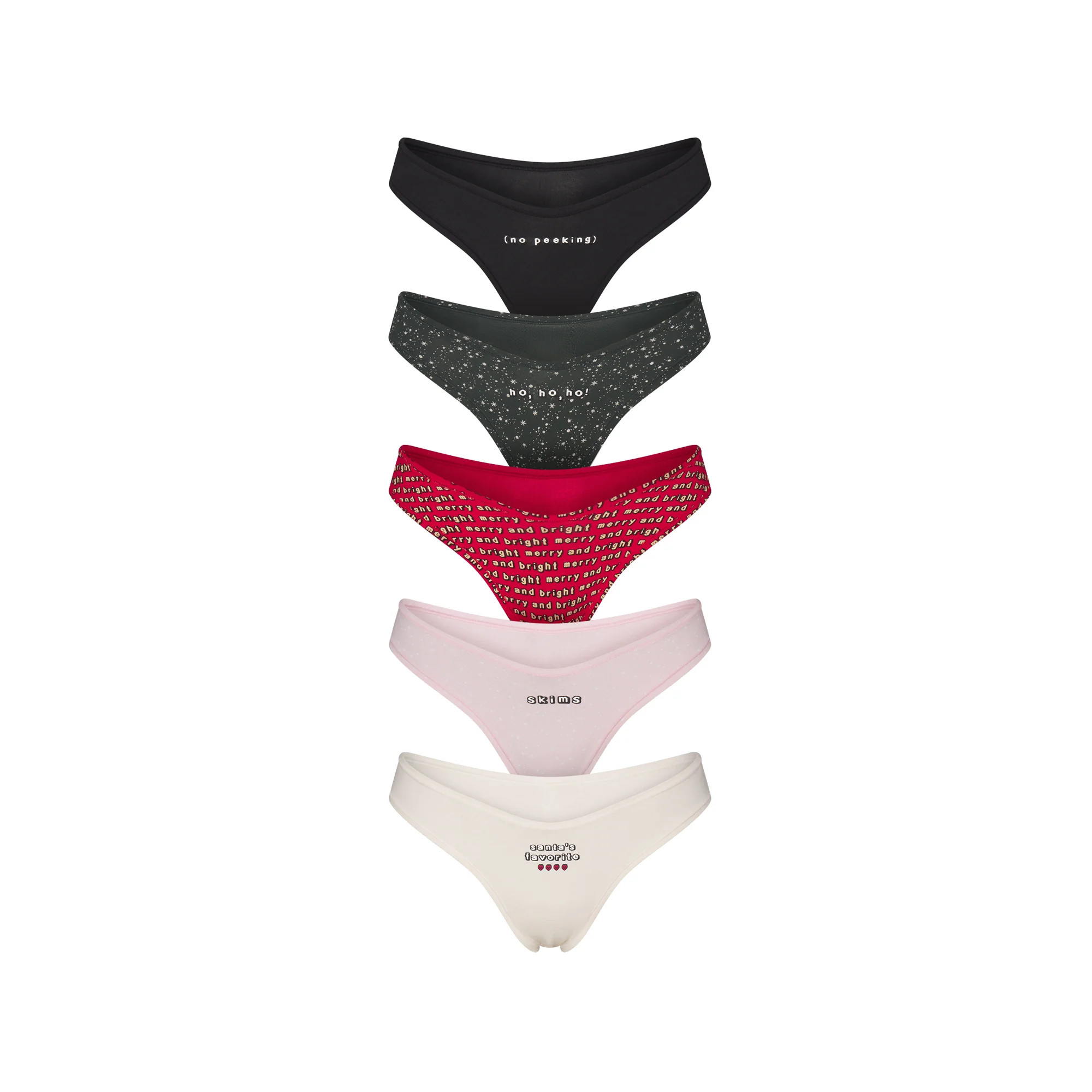 COTTON JERSEY DIPPED THONG 5-PACK | SKIMS (US)