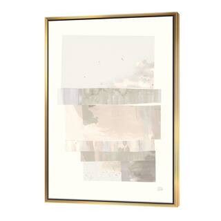 Designart - Geometric Neutral Form I - Shabby Chic Canvas in Gold Frame | 16" x 32" | Michaels® | Michaels Stores