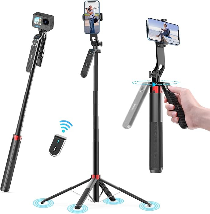 ULANZI MA09 71'' Phone Tripod, Selfie Stick Cell Phone Tripod Stand with Wireless Remote Control ... | Amazon (US)