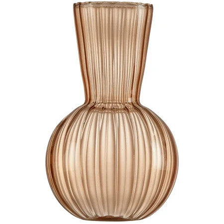Beautiful Fall Leaf Bubble Glass Vase by Drew Barrymore, 6.5", Yellow | Walmart (US)