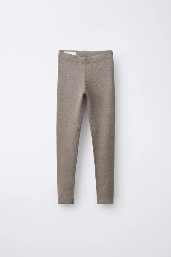 RIBBED KNIT LEGGINGS | Zara US