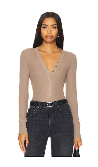 Bobi Long Sleeve in Brown. - size L | Revolve Clothing (Global)
