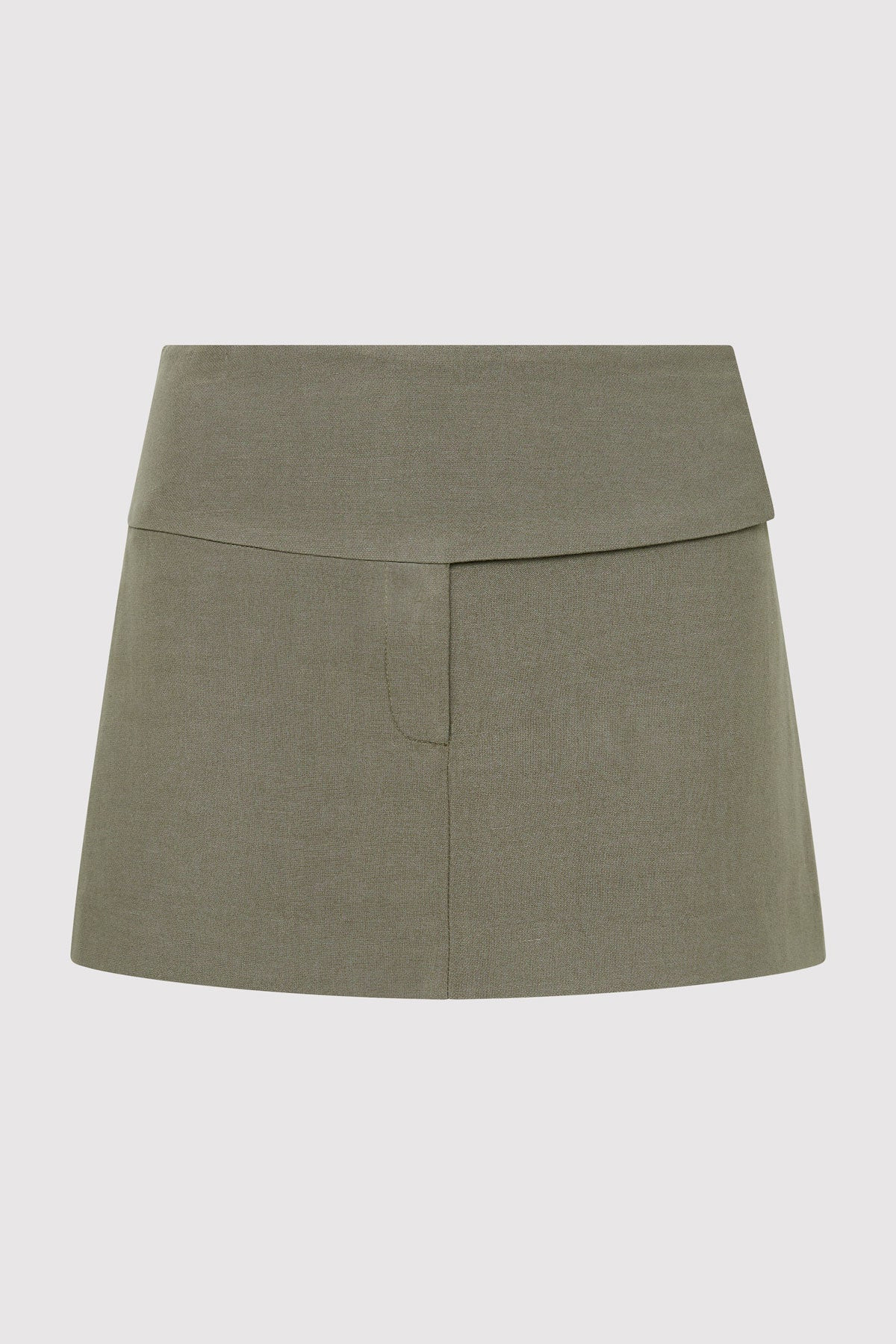 Wide Waistband Mini Skirt - Smokey Olive | St. Agni (US, UK, EU)