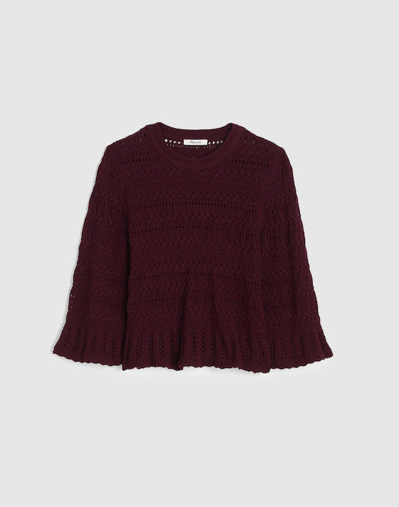 Scalloped-Trim Sweater Tee | Madewell