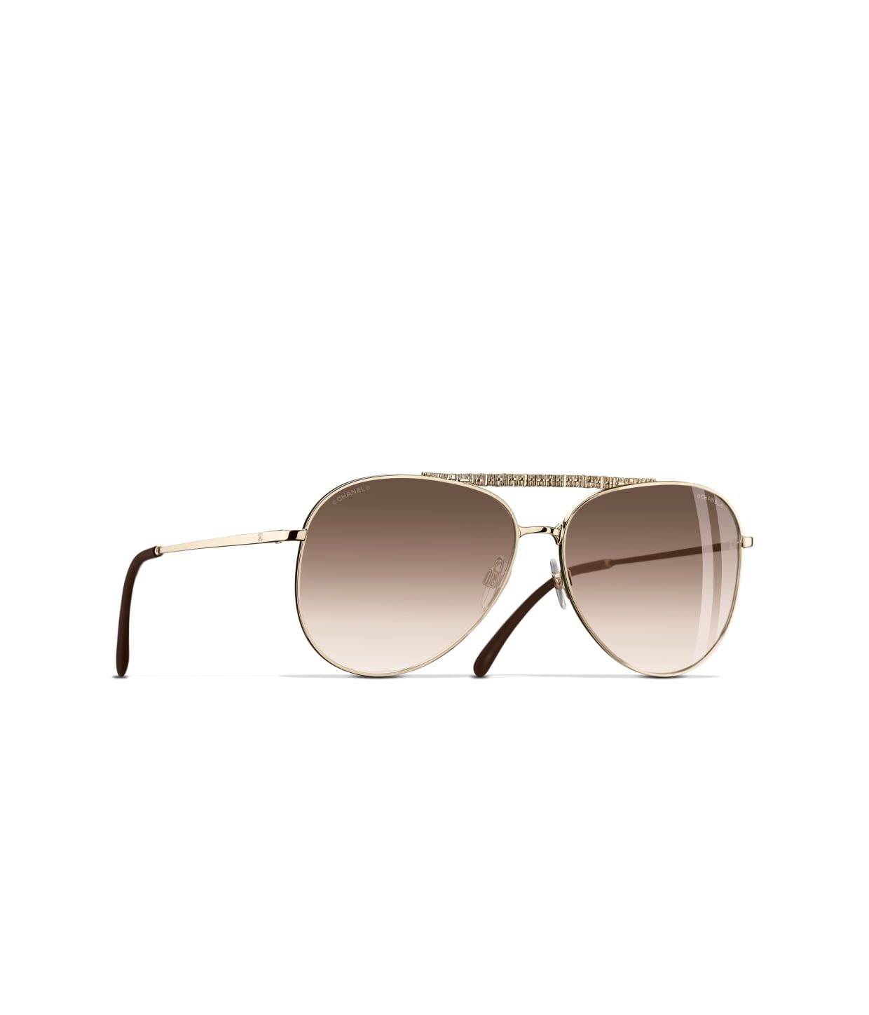 Pilot Sunglasses Gold eyewear | Chanel, Inc. (US)