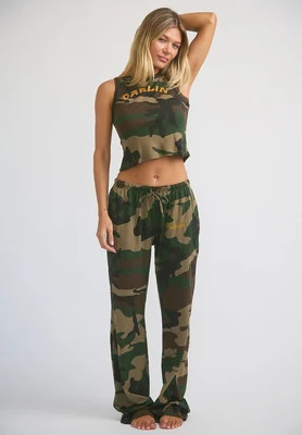 Signature Straight Leg Jersey Sweatpant - Woodland Camo | Darlin'