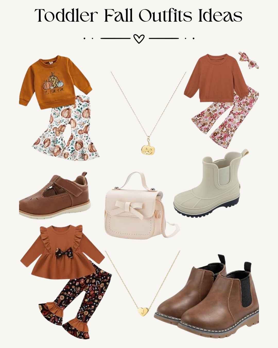 Cute fall finds for toddlers and jewelry lovers! 🍂 From dainty initial and Halloween necklaces to rain boots, Mary Janes, and 2-piece outfits, these pieces are perfect for everyday wear or festive fun. Tiny purses and delicate jewelry make the perfect finishing touch! ✨


#LTKKids #LTKStyleTip #LTKSeasonal