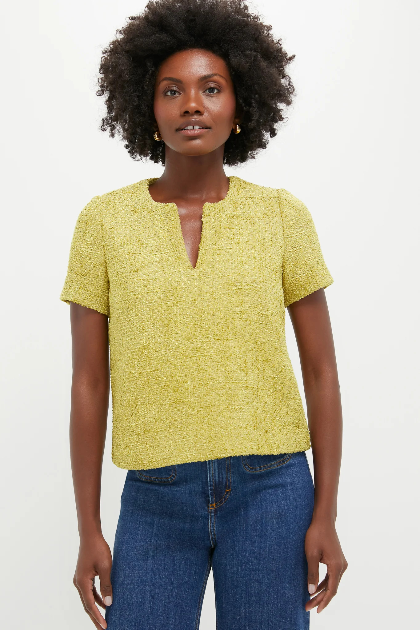 Citron Tweed Maebe Blouse | Tuckernuck (US)