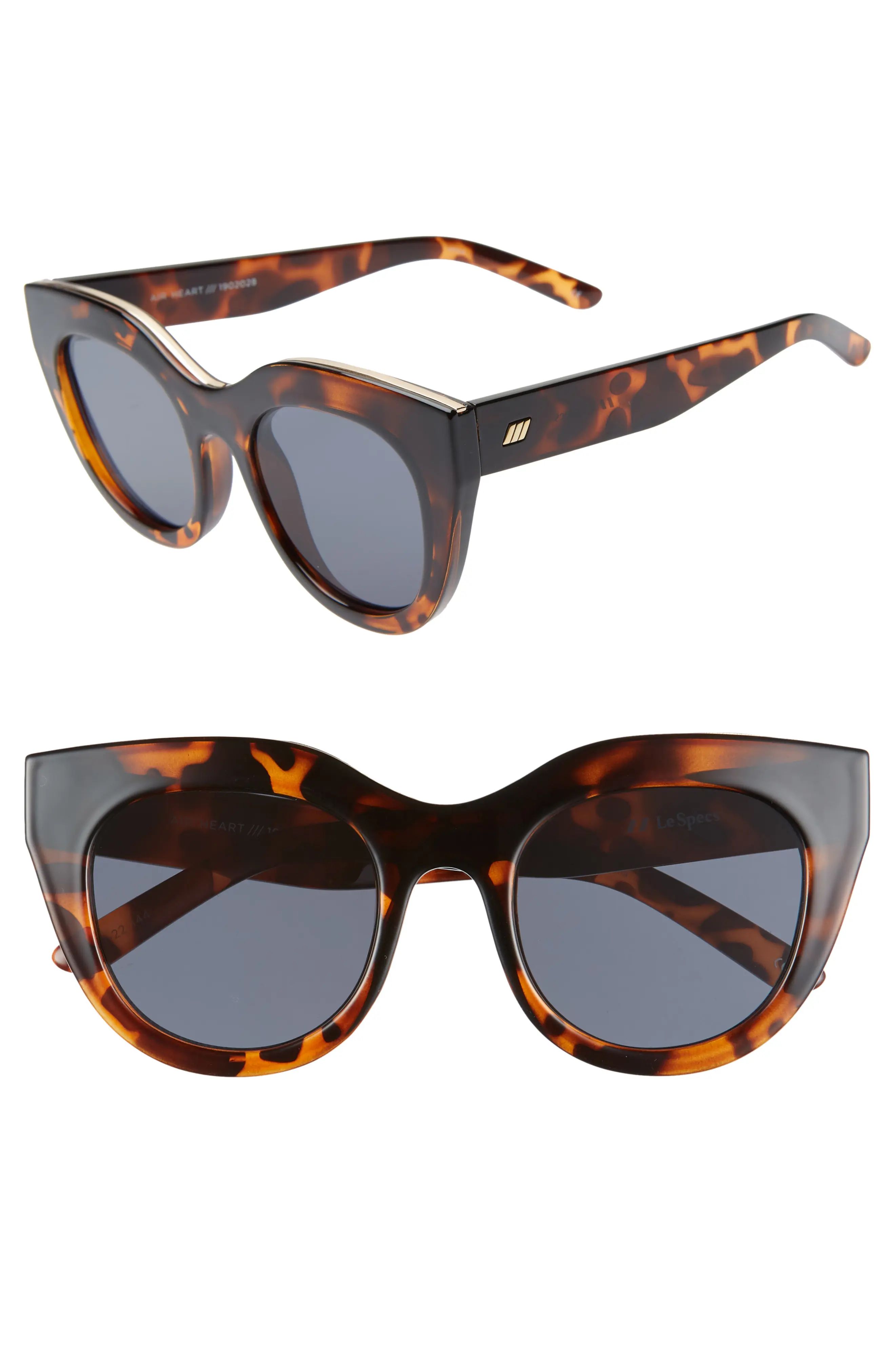 Women's Le Specs Air Heart 51mm Sunglasses - Tortoise/ Smoke | Nordstrom