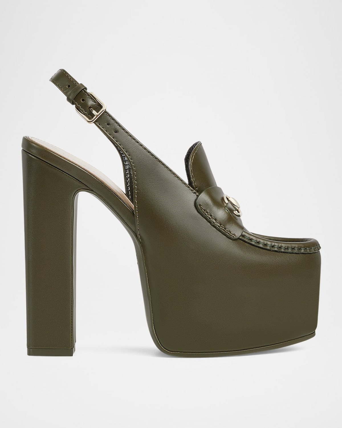 Ottavia Leather Platform Loafer Pumps | Neiman Marcus