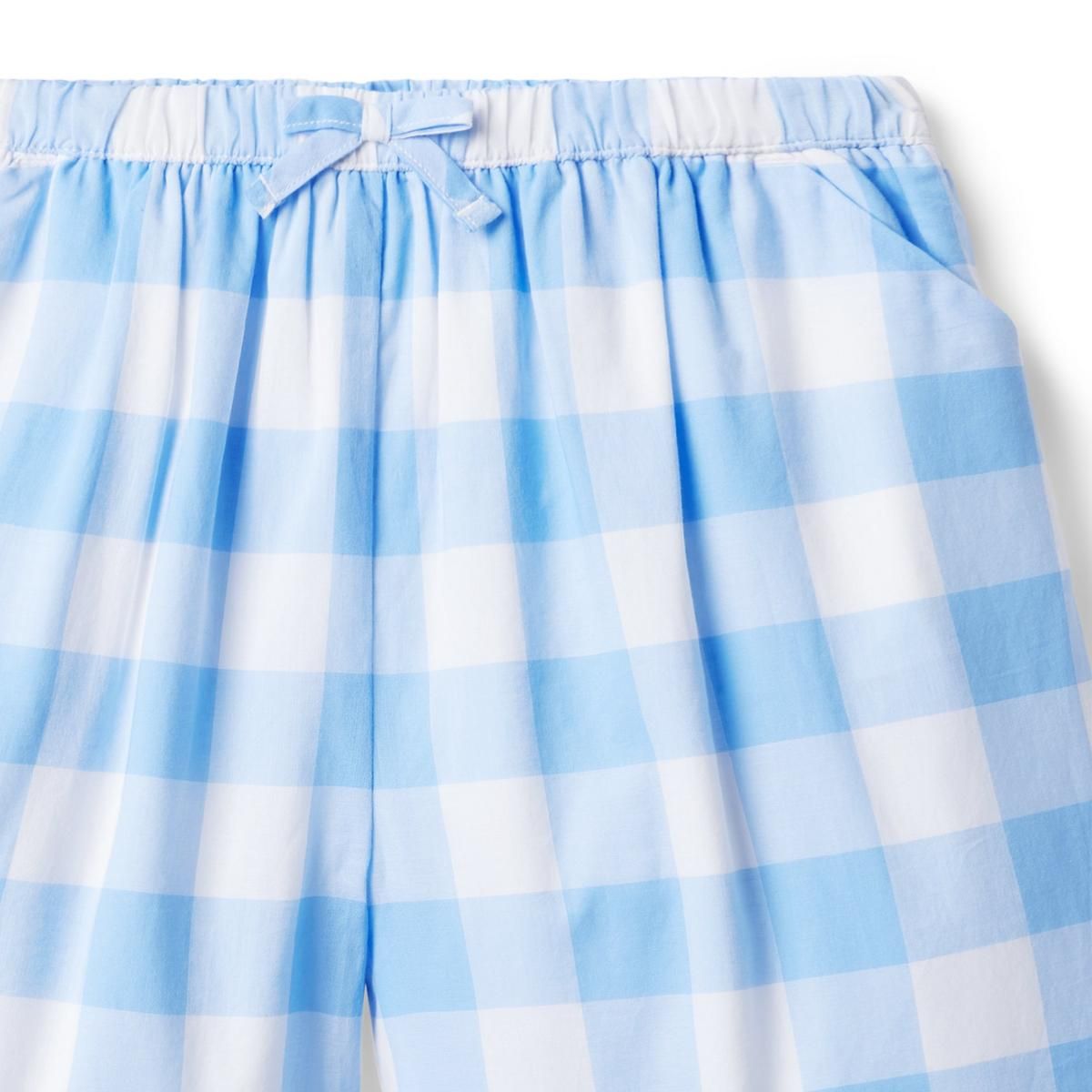 Gingham Wide Leg Cropped Pant | Janie and Jack
