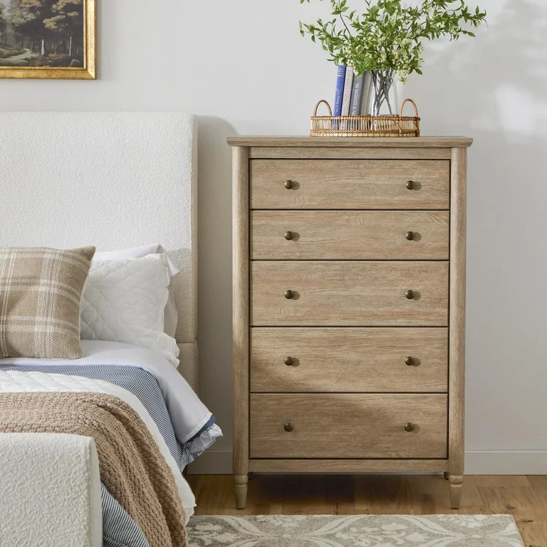 My Texas House Monroe 5-Drawer Dresser, Brushed Oak Finish | Walmart (US)