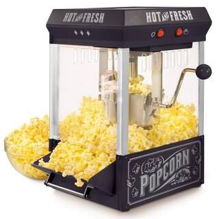 Nostalgia 390-Watts 2.5 oz. Black Kettle Popcorn Maker KPM220BK - The Home Depot | The Home Depot