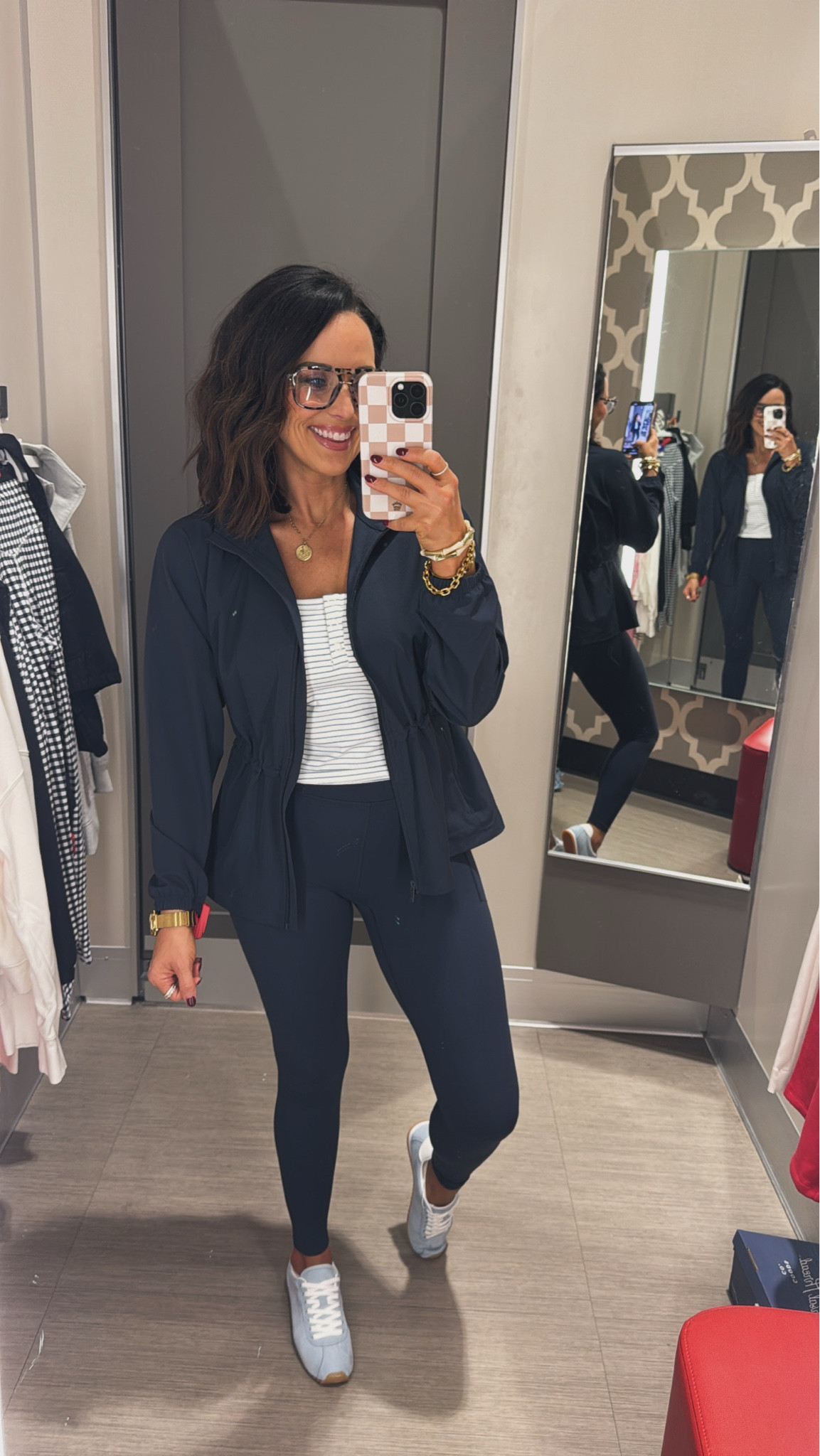 Loving this navy color! Run to Target for this cute jacket and the softest leggings! I'm obsessed definitely a Target must have. Perfect for on the go, working out, everyday women's wear! Cute errands target outfit navy jacket soft leggings affordable cute casual outfits mom life outfit of the day mom approved target finds cute fits Vintage Pickin 

#LTKmomlife #LTKPetite #LTKdayinmylife