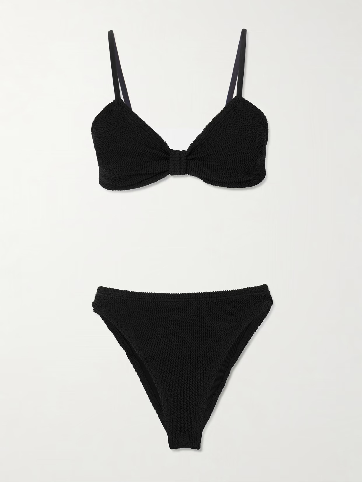 Hunza G - Alicia Original Crinkle™ Bikini - Black | NET-A-PORTER (UK & EU)
