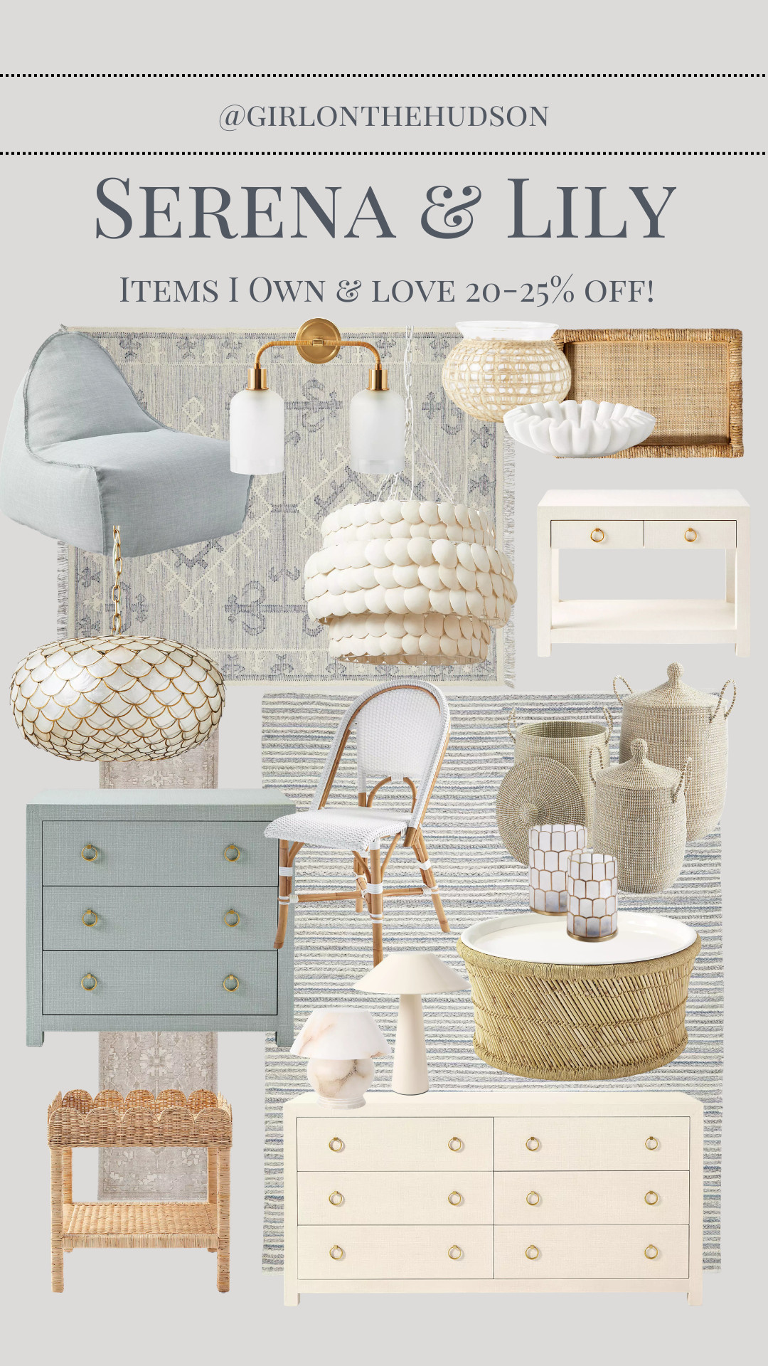 So may of my favorite pieces of furniture, lighting, pillows, decor and rugs are on sale right now from Serena & Lily! All 20-25% off... linking what I own and love and would buy again!!

#LTKSeasonal #LTKHome #LTKSaleAlert