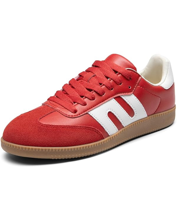 DREAM PAIRS Women's Tennis Sneakers Walking Nia Flat Low-Top Casual Lace-Up Comfortable Fashion S... | Amazon (US)