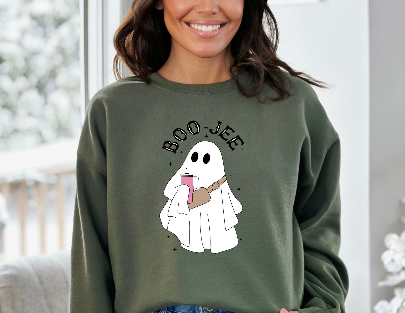 Boo Jee Ghost Sweatshirt,boo Shirt, Halloween Ghost Sweatshirt, Spooky Season Ghost, Spooky Vibes... | Etsy (US)