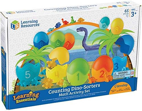 Learning Resources Counting Dino-Sorters Math Activity Set, Dinosaur Sorting Toy, 65 Pieces, Ages... | Amazon (US)
