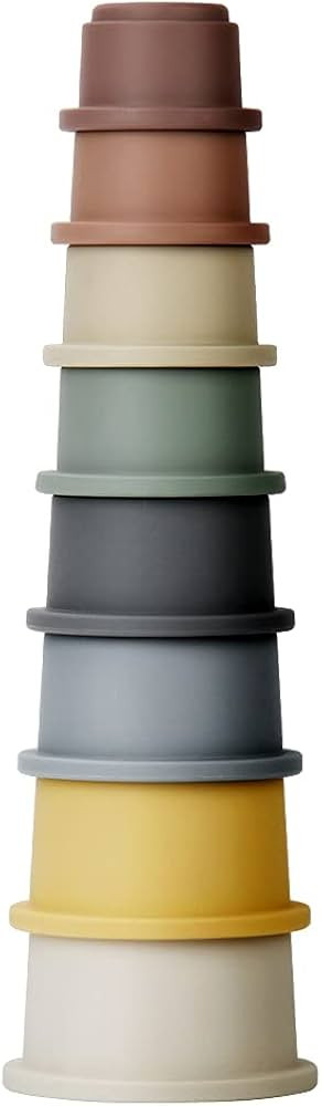 Mini Tudou 8 Pcs Stacking Cup Toys, Nesting Cups Toy, Baby Bathing Toy & Building Toy for Early E... | Amazon (US)