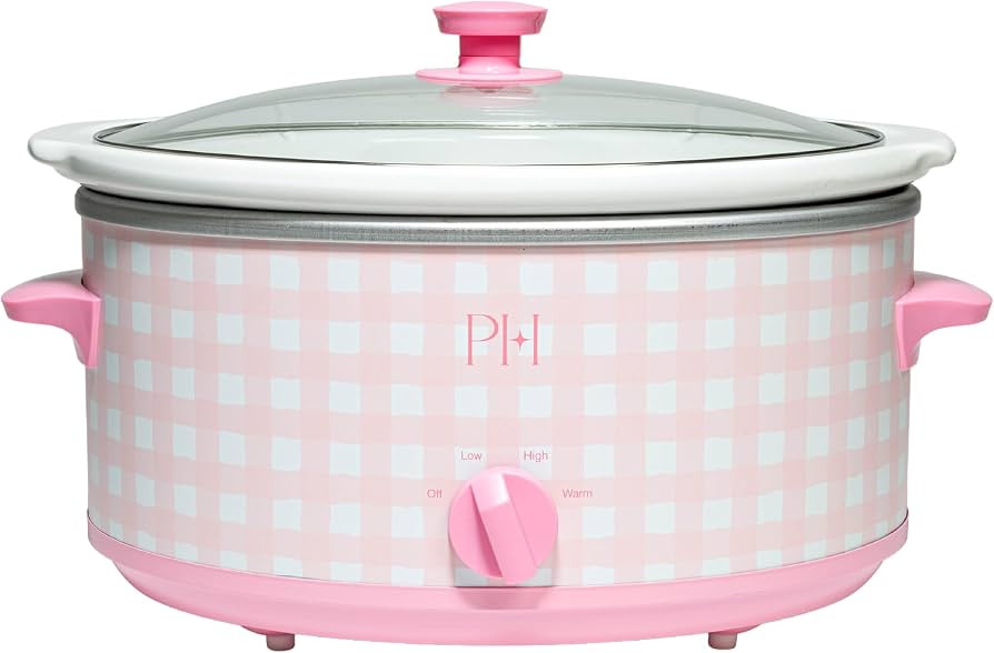 Paris Hilton 6-Quart Manual Slow Cooker, Features Three Settings (Low, High, Warm), Naturally Non... | Amazon (US)