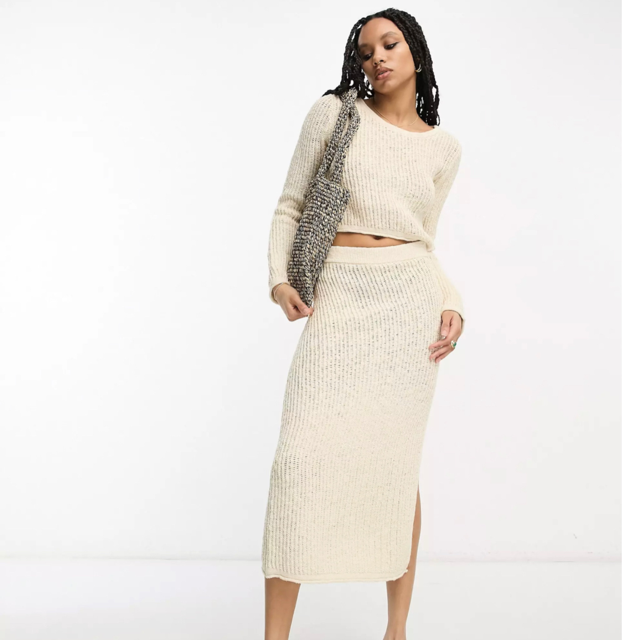 ASOS CREAM KNITTED SET