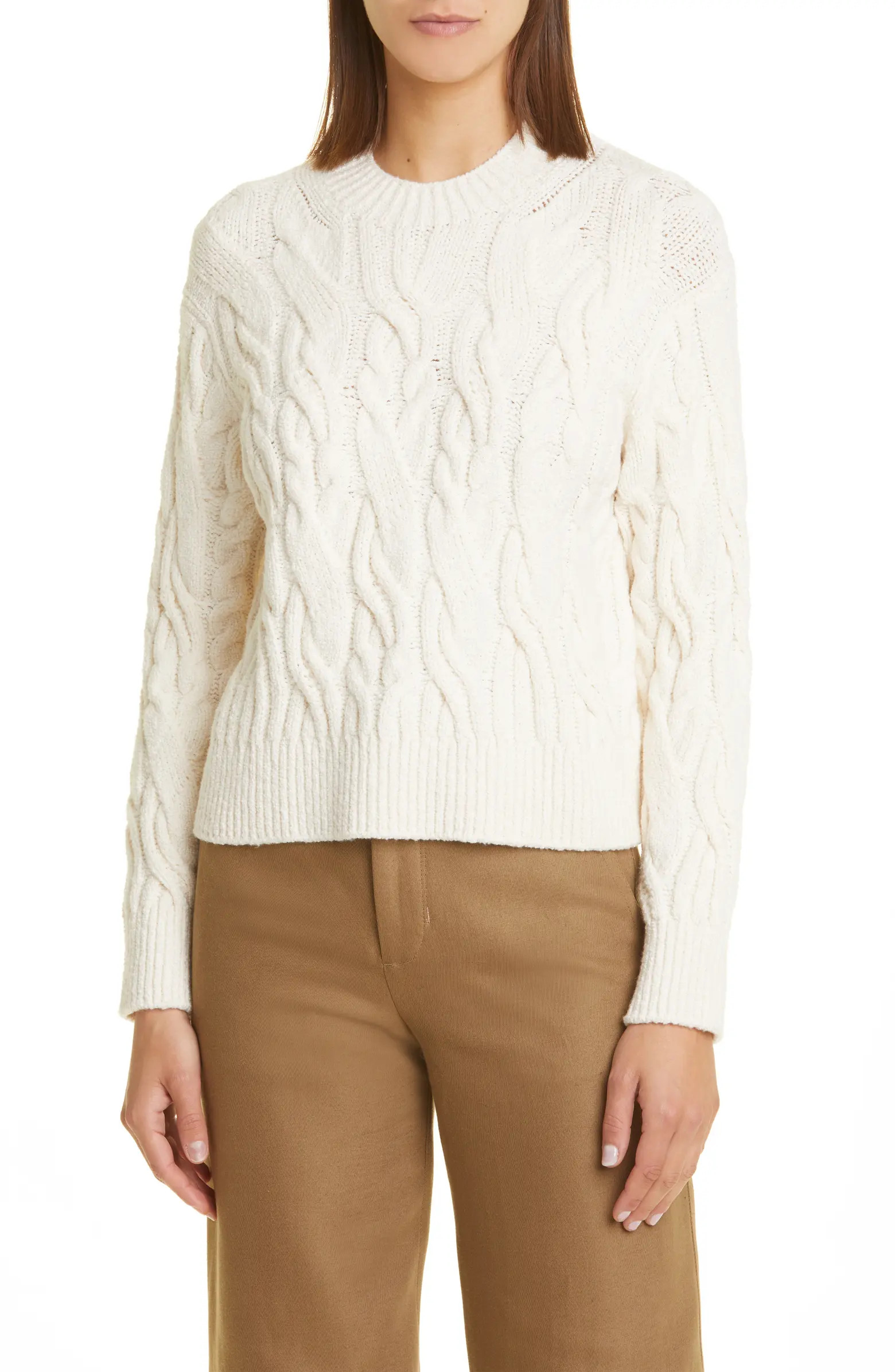 Crewneck Cable Sweater | Nordstrom