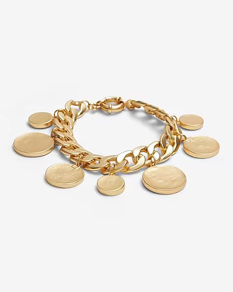 Coin Charm Chain Bracelet | Express