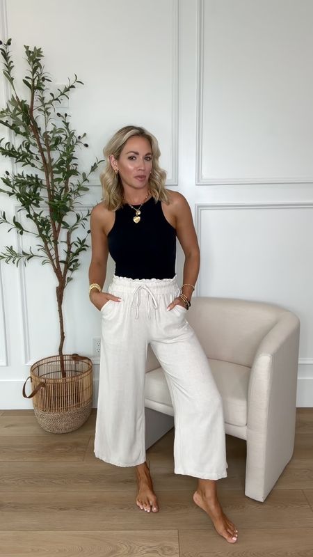 Love these linen blend pants for Spring and Summer! You can style them so many different ways. Wearing size S

#LTKtravel #LTKstyletip #LTKfindsunder50