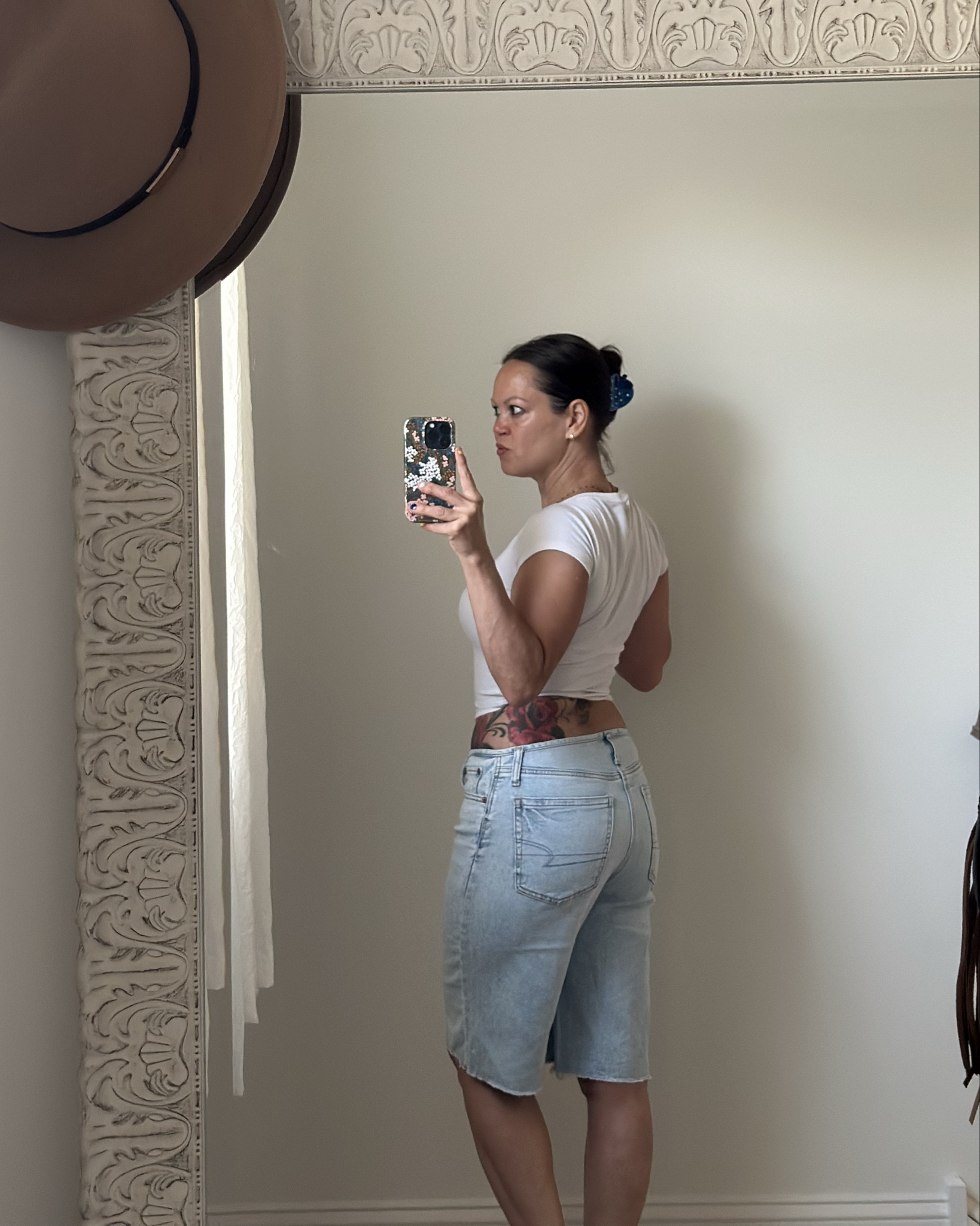 Dreamy Drape Jorts!!  I love these shorts, they lay perfectly, super soft, and they are fun!

#SummerOutfitInspo
#BermudaShortsStyle
#MinimalChic
#MirrorSelfieVibes
#OOTD2025


#LTKPetite #LTKOver40 #LTKSaleAlert