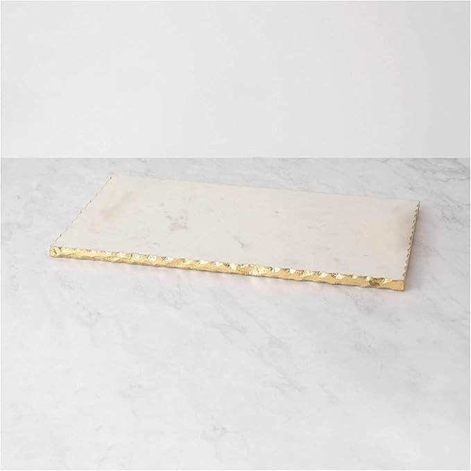 Natural Marble Cheese board with Golden Foiling - 12 x 6 Inches | Amazon (US)
