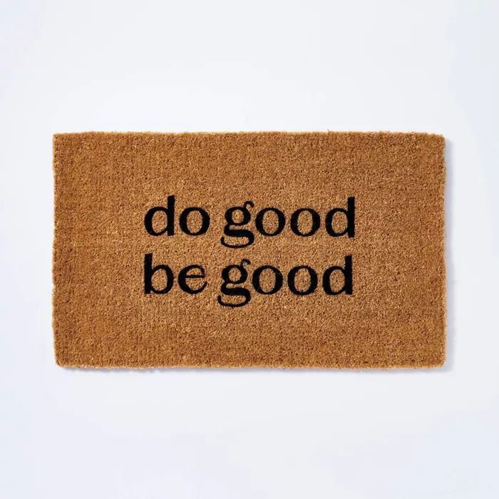 1'6"x2'6" Do Good Be Good Doormat Black - Threshold™ designed with Studio McGee | Target