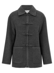 Rohe Wool-Cashmere Pankou Closure Coat — Grey | Italist Inc.