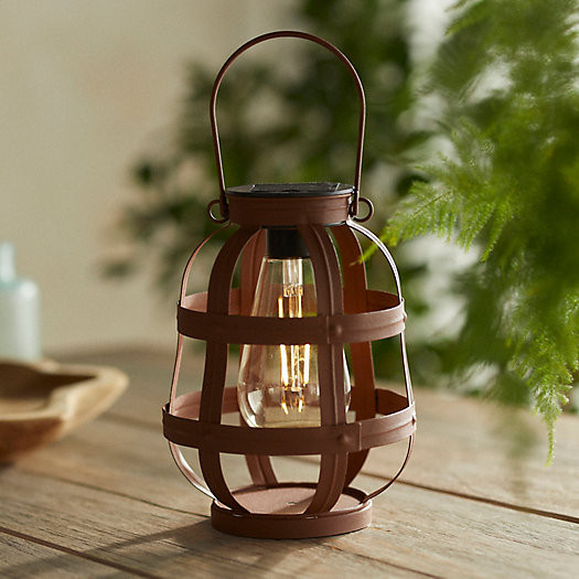 Caged Metal Solar Lantern | Terrain