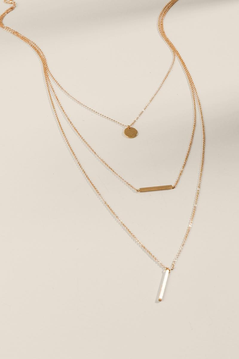 Kaitlin Multi Layered Bar Necklace | Francesca’s Collections