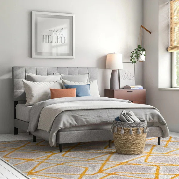Forsan Tufted Upholstered Low Profile Platform Bed | Wayfair North America