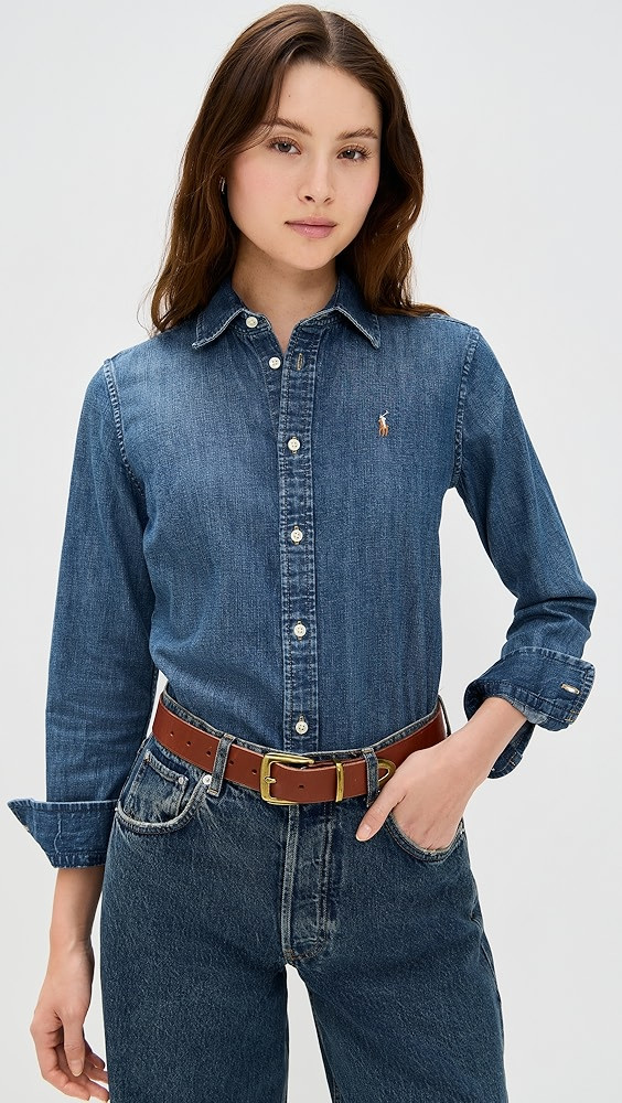 Denim Long Sleeve Button Down | Shopbop
