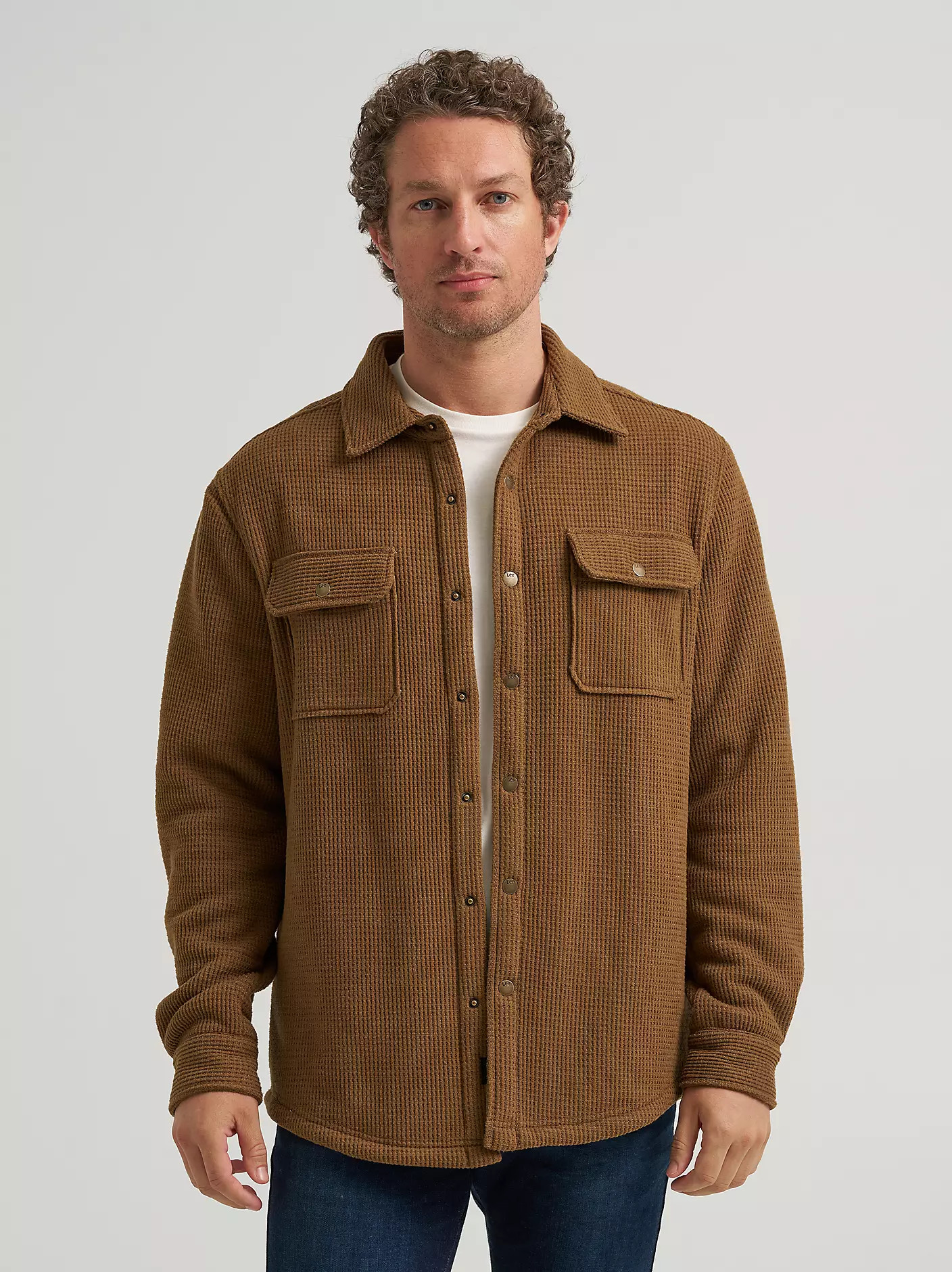 Men's Chunky Waffle Sherpa Lined Shirt Jacket | Lee Jeans