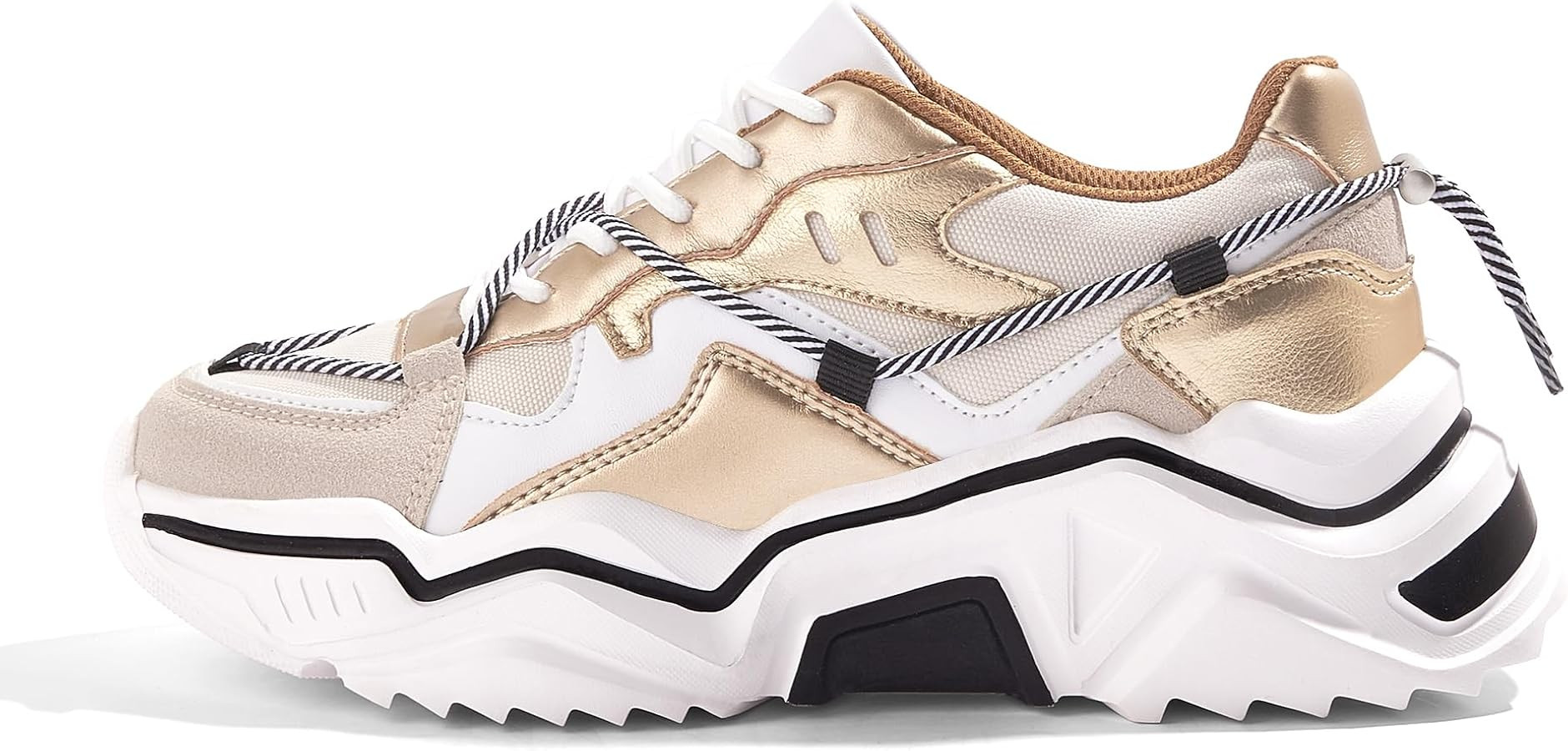 LUCKY STEP Women's Platform Colorful Fashion Sneakers Retro Colorblock Stylish Cute Chunky Dad Wa... | Amazon (US)