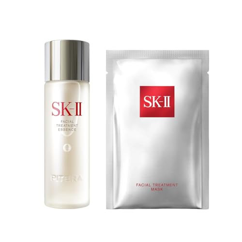 SK-II Essence & Facial Masks Duo - Anti-Aging Facial Treatment Essence Visibly Improves Firmness & Dark Spots (2.5 oz) & Brightening Face Mask Sheets Help Improve Tone, Texture & Radiance (6 Count) | Amazon (US)