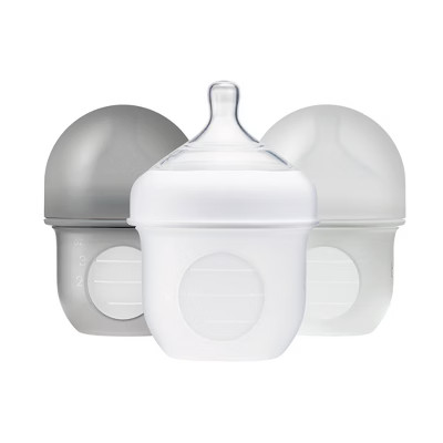 Boon Nursh Silicone Pouch Baby Bottles - Gray - 4 fl oz/3pk | Target