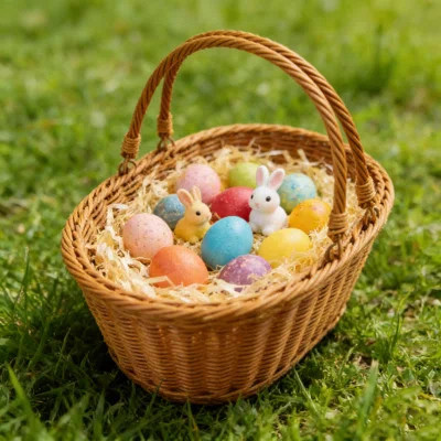 Handwoven Polypropylene Picnic Basket | Reusable Wicker Easter Baskets with Sturdy Handles | Food-Grade Material for Shopping, Storage, Harvesting, a | Wayfair North America