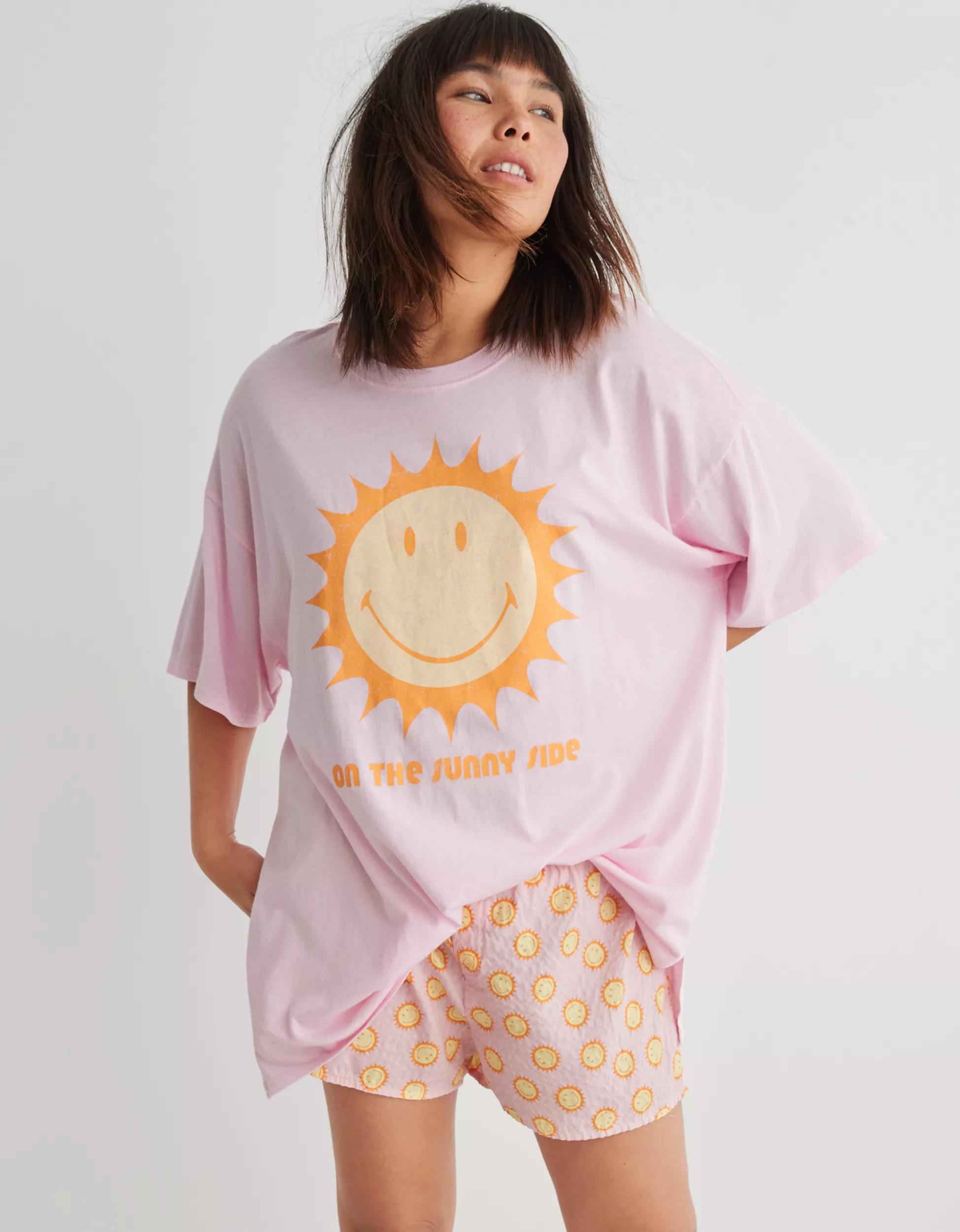 Aerie Smiley® Sleep Happens Night Tee | Aerie