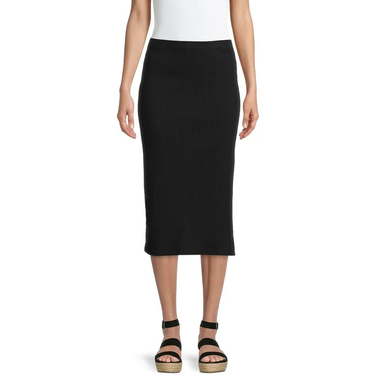 Time and Tru Knit Midi Skirt | Walmart (US)