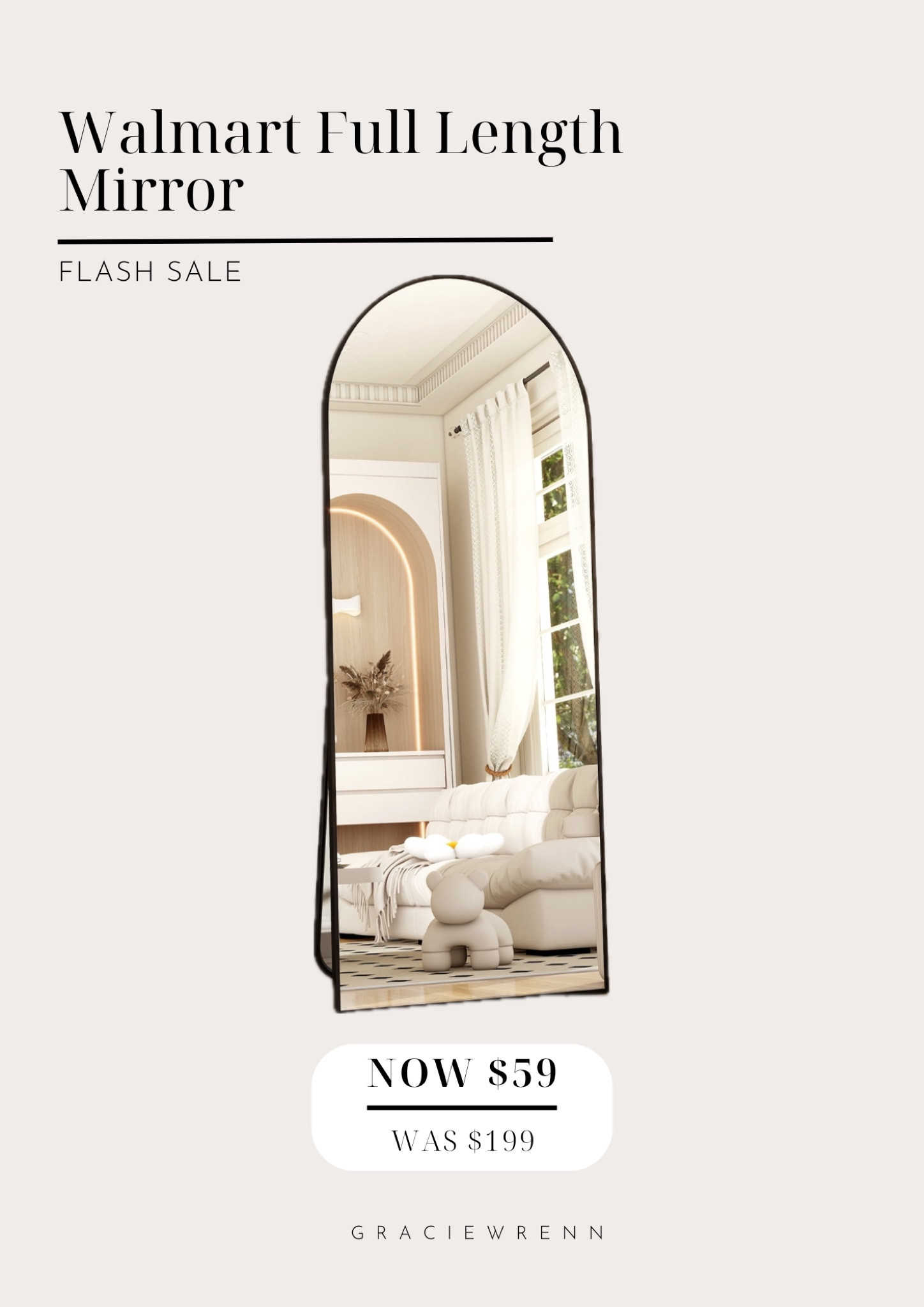FLASH SALE | This best seller full length mirror is on sale for ONLY $59 | Comes in two sizes, the bigger one is on sale for ONLY $118

#LTKstyletip #LTKsalealert #LTKhome