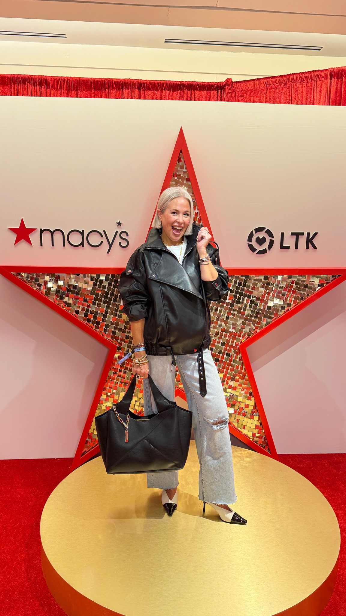 This is the perfect leather jacket! 
-
-
chic outfit, mom life, fashion over 50, casual ootd, summer outfit, over 40 fashion, fall fashion, jacket, Macys, fall jacket, LTKCON

#LTKCon #LTKOver40 #LTKgrwm