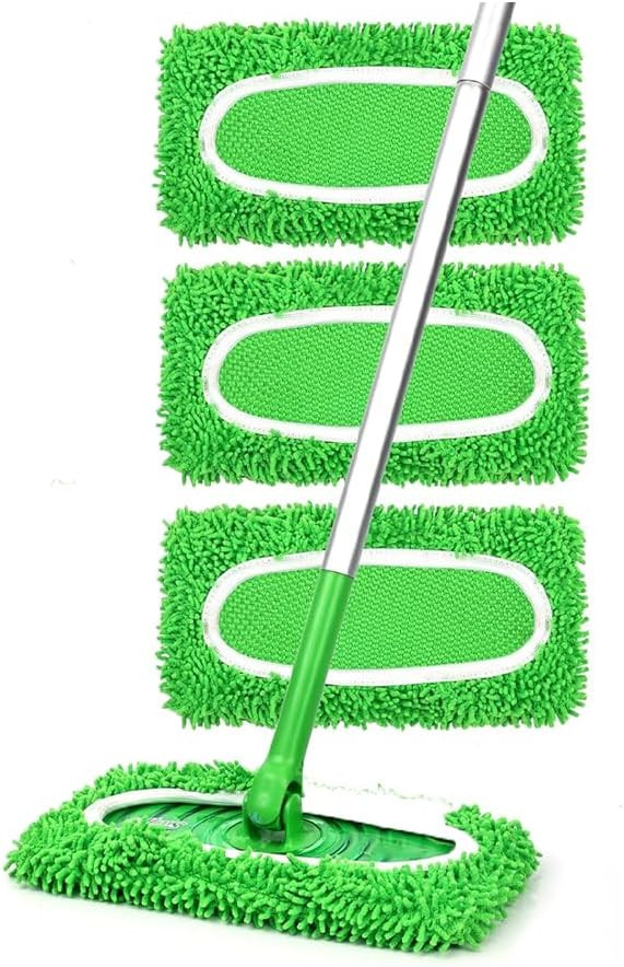 Reusable Microfiber Mop Pads, 3Pcs Replacement Compatible with Swiffer Sweeper Mop, Refills & Was... | Amazon (US)