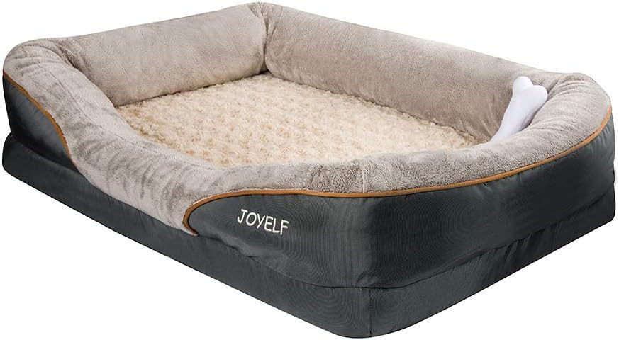 JOYELF Large Memory Foam Dog Bed, Orthopedic Dog Bed & Sofa with Removable Washable Cover and Squ... | Amazon (US)